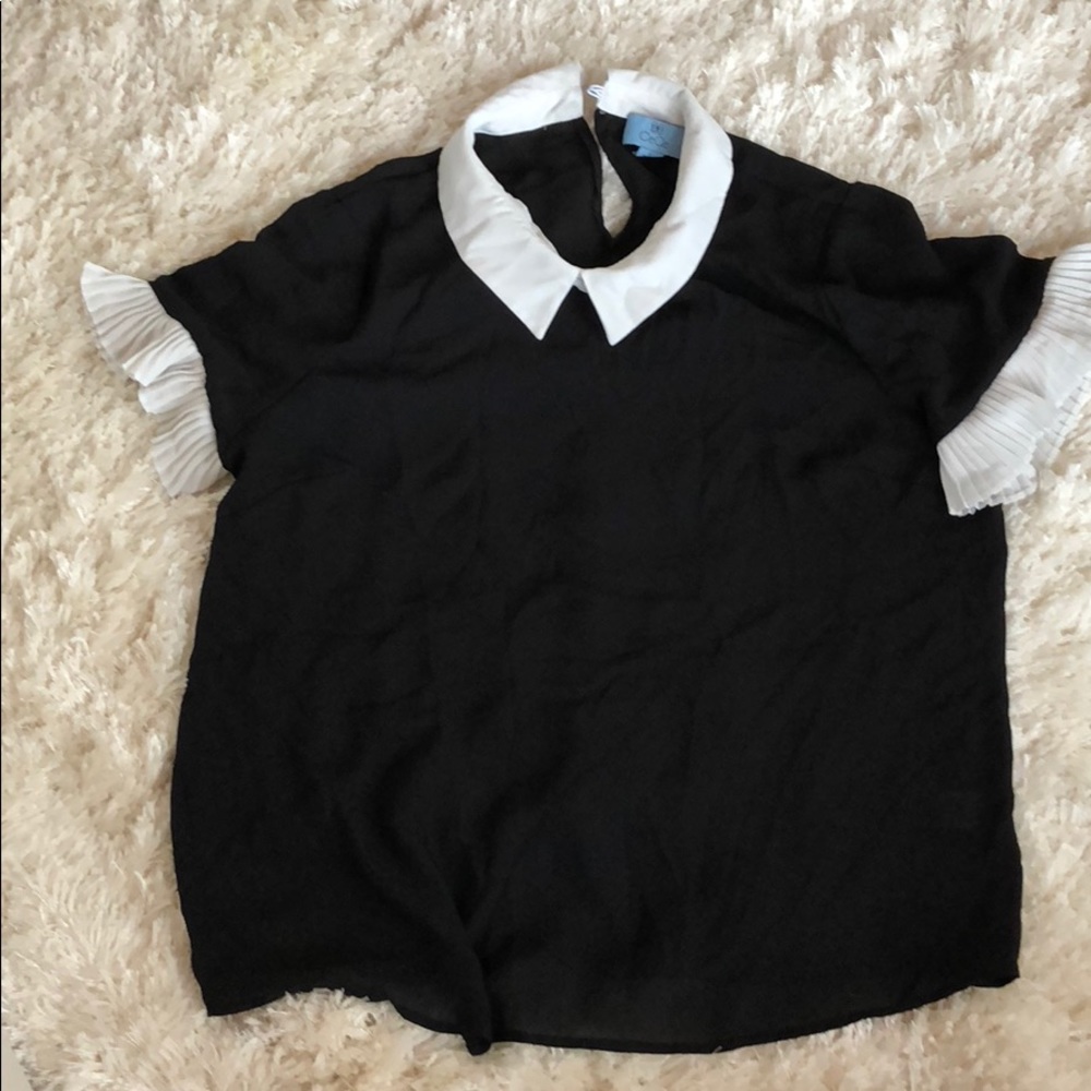 Black, sheer blouse